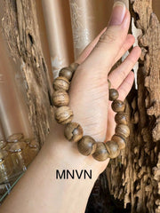 12mm Veined Agarwood Beads | Standard Forest Agarwood Bracelet | Natural Wild Agarwood