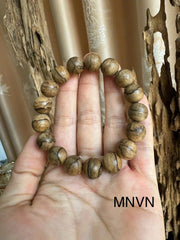 12mm Veined Agarwood Beads | Standard Forest Agarwood Bracelet | Natural Wild Agarwood
