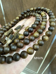 Ky Nam Agarwood Bracelet – 108 Beads (7–8mm) | Rare Sinking Kinam from Khanh Hoa, Vietnam