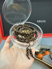 Ky Nam Agarwood Bracelet – 108 Beads (7–8mm) | Rare Sinking Kinam from Khanh Hoa, Vietnam