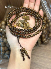 Ky Nam Agarwood Bracelet – 108 Beads (7–8mm) | Rare Sinking Kinam from Khanh Hoa, Vietnam